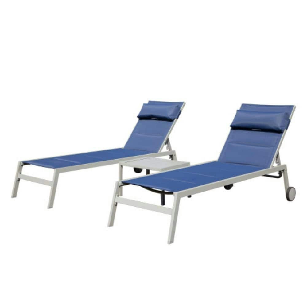 3-Piece Aluminum Patio Lounge Chair Set: $389.99 3-Piece Aluminum Patio Lounge Chair Set: $389.99