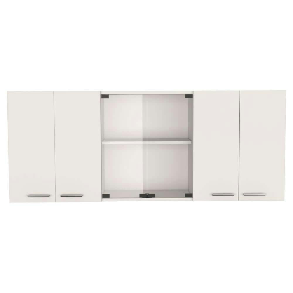 59.1-Inch Wall Kitchen Cabinet with Glass Doors: $549.79 59.1-Inch Wall Kitchen Cabinet with Glass Doors: $549.79