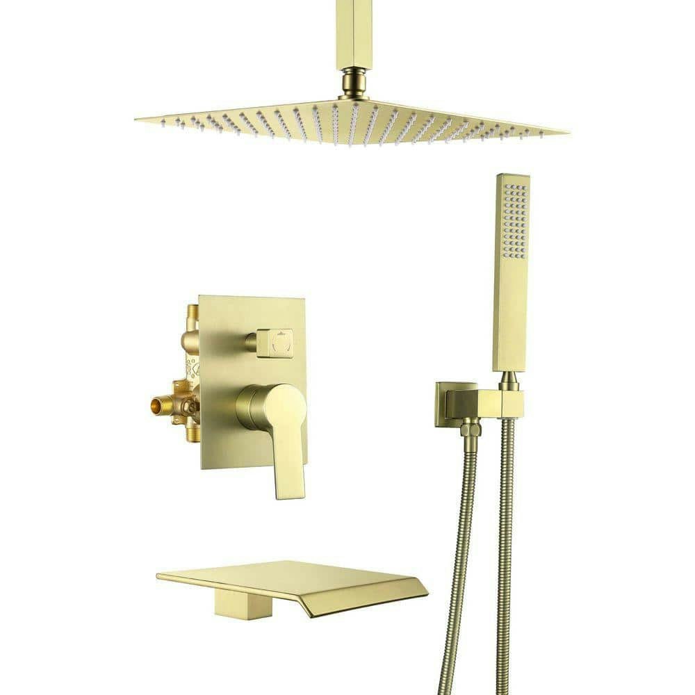 Single Handle 1.8 GPM Ceiling Mount Tub and Shower Faucet: $374.38