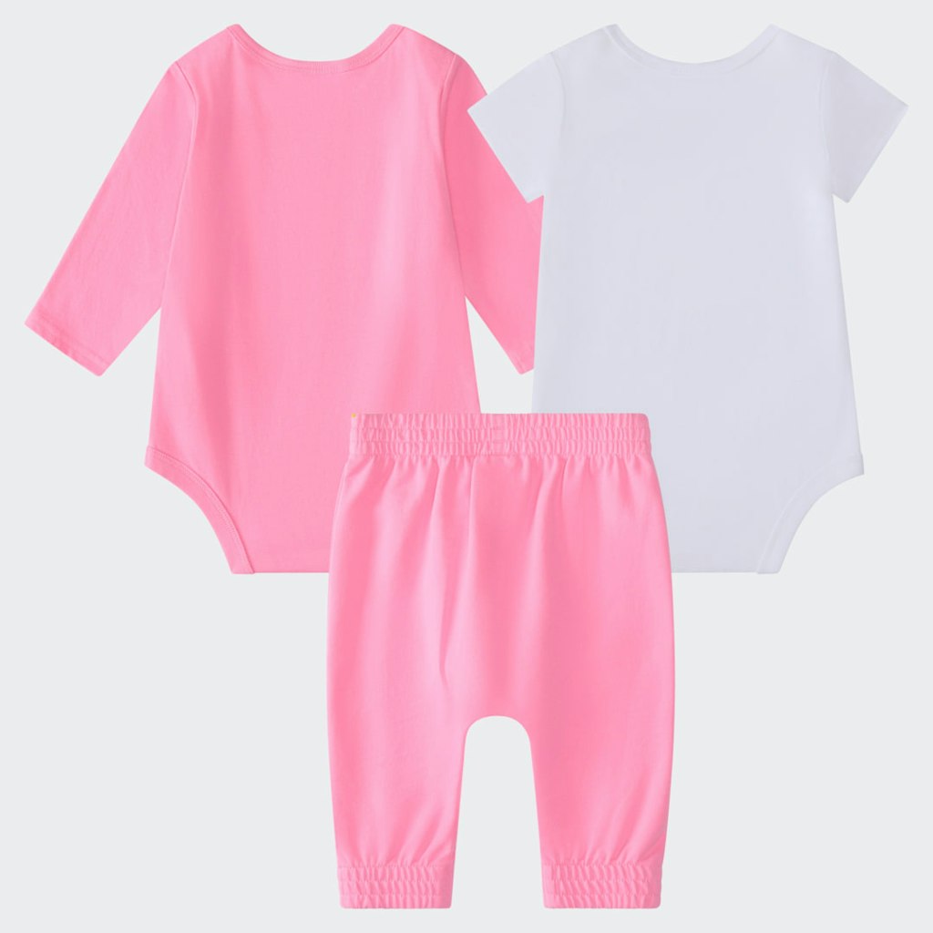 3-Piece Long and Short Sleeve Bodysuit and Jogger Pant Set: $21 3-Piece Long and Short Sleeve Bodysuit and Jogger Pant Set: $21