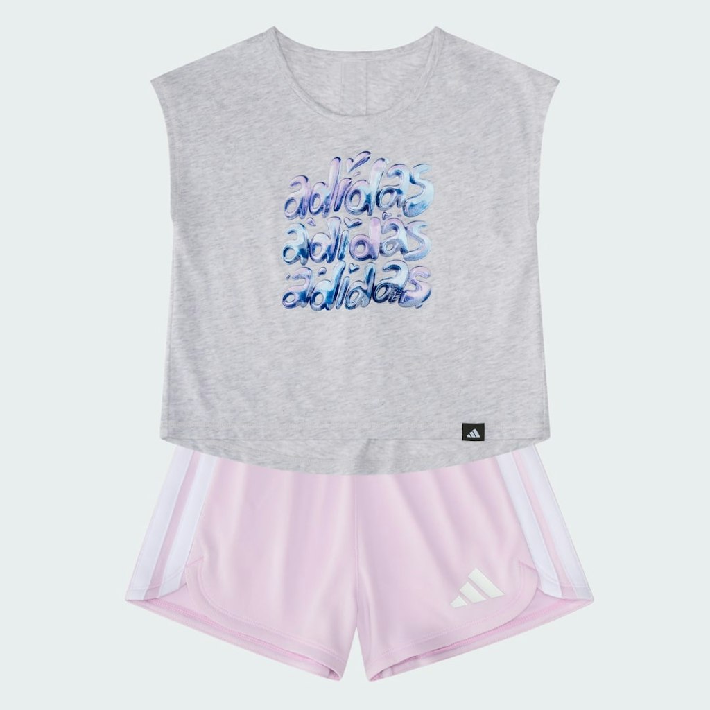 Short Sleeve Pleated Tee and Mesh Short 2-Piece Set: $18 Short Sleeve Pleated Tee and Mesh Short 2-Piece Set: $18