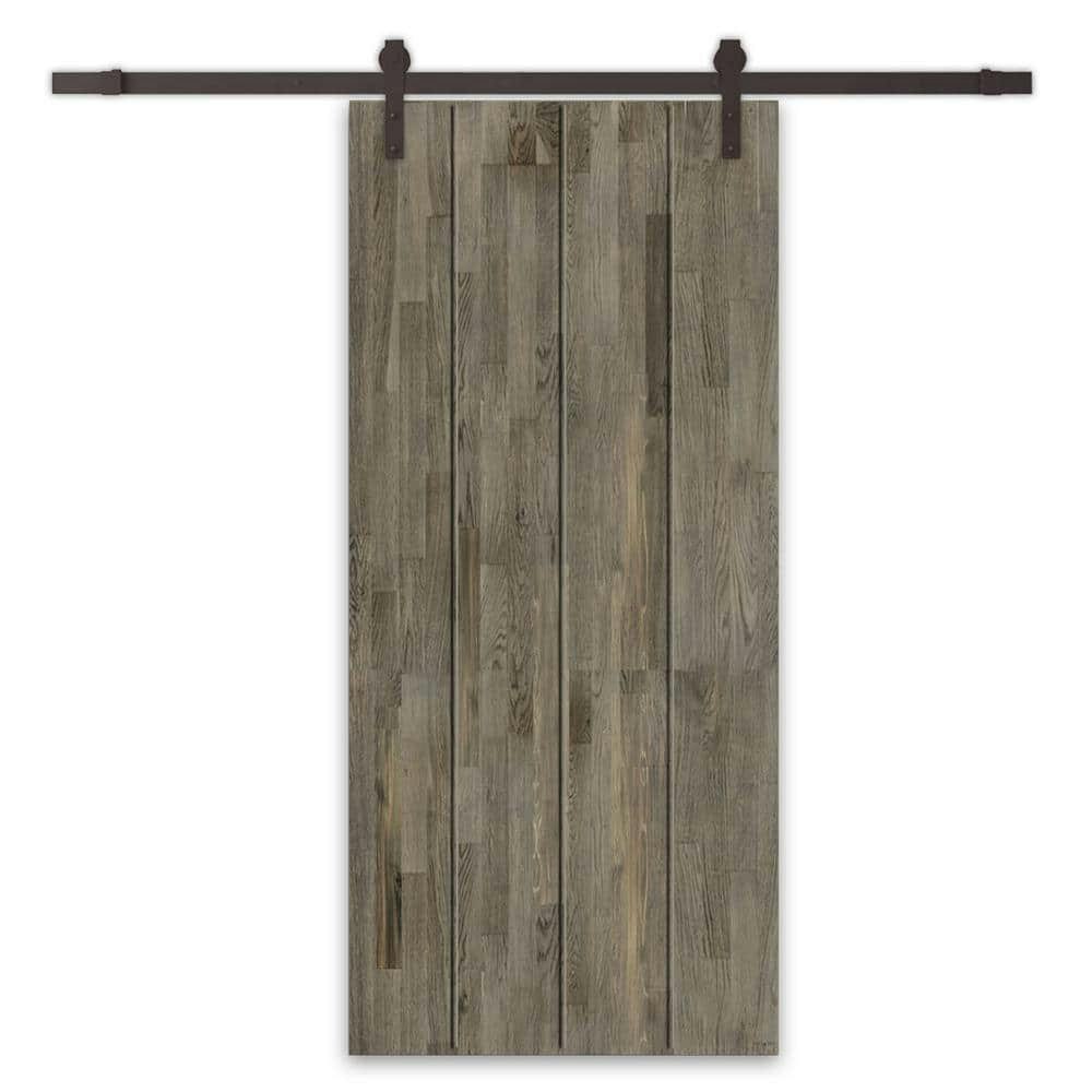 38" x 96" Modern Pine Wood Sliding Barn Door with Hardware Kit: $918