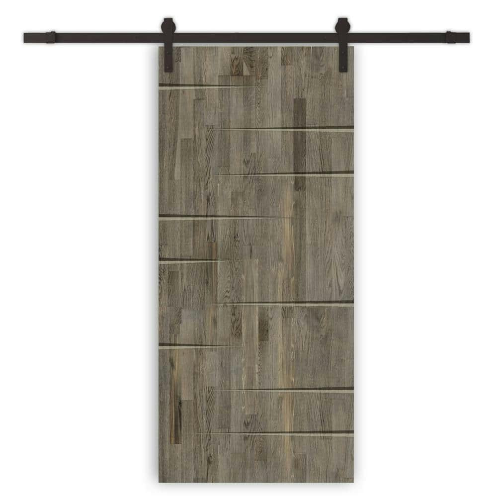 38" x 96" Modern Pine Wood Sliding Barn Door with Hardware Kit: $888 38" x 96" Modern Pine Wood Sliding Barn Door with Hardware Kit: $888
