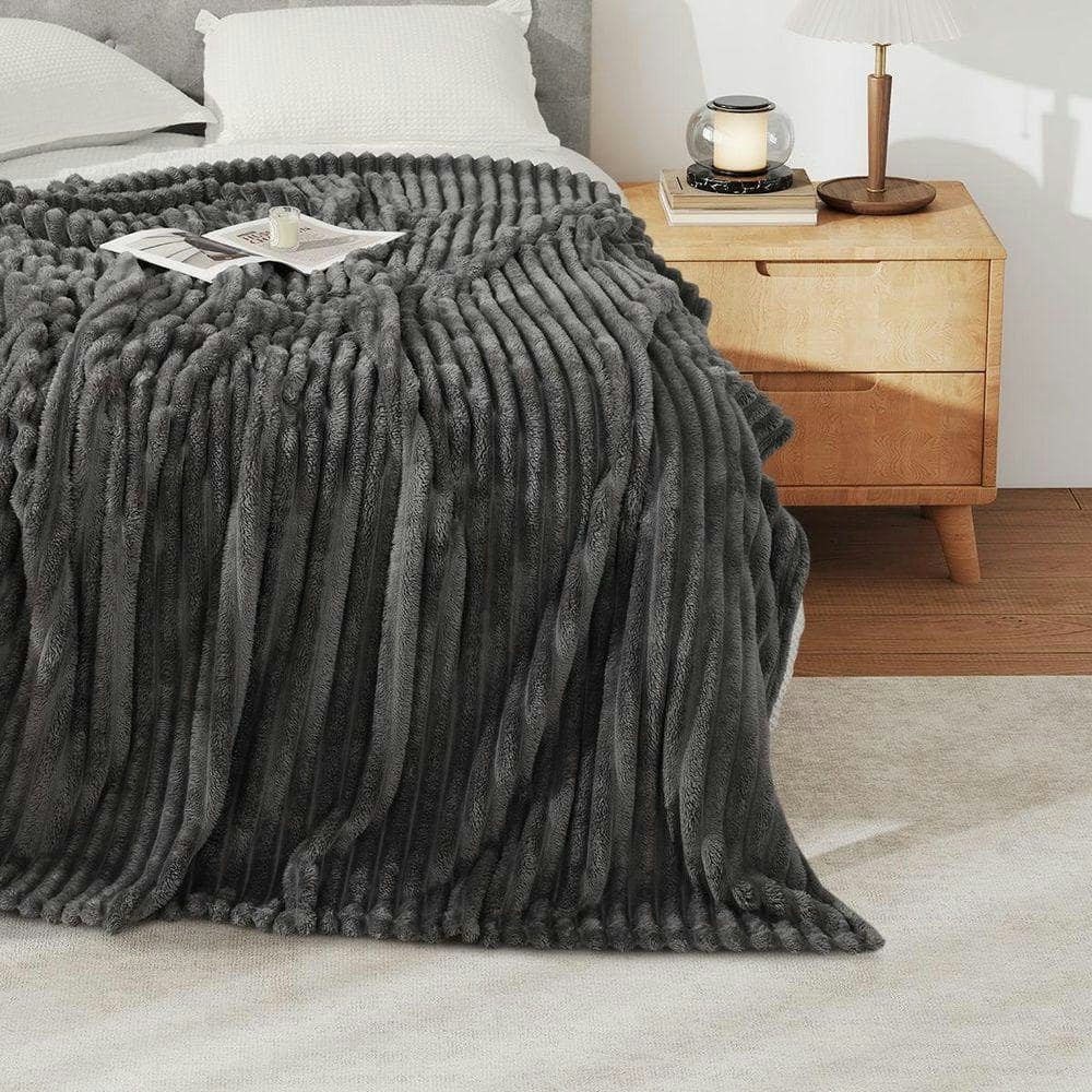 Gray Fleece Sherpa Throw Blanket: $20.99 Gray Fleece Sherpa Throw Blanket: $20.99