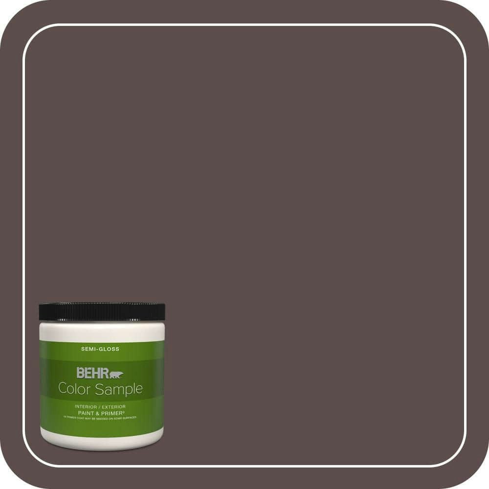 Behr Premium Plus Smooth Coffee Semi-Gloss Interior/Exterior Paint & Primer 8-oz. Sample: $5.98 Behr Premium Plus Smooth Coffee Semi-Gloss Interior/Exterior Paint & Primer 8-oz. Sample: $5.98
