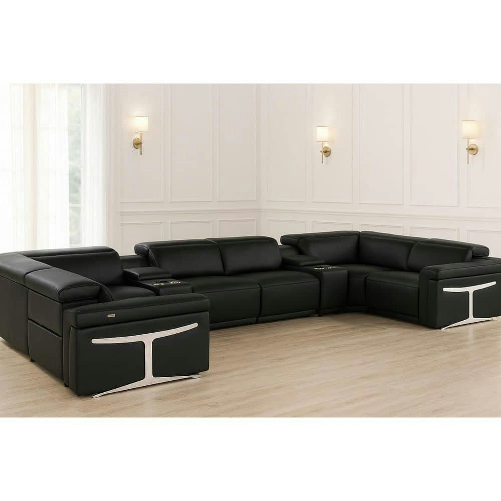 172-Inch Square Arm 8-Piece U-Shaped Leather Sectional Sofa: $12,809.99 172-Inch Square Arm 8-Piece U-Shaped Leather Sectional Sofa: $12,809.99