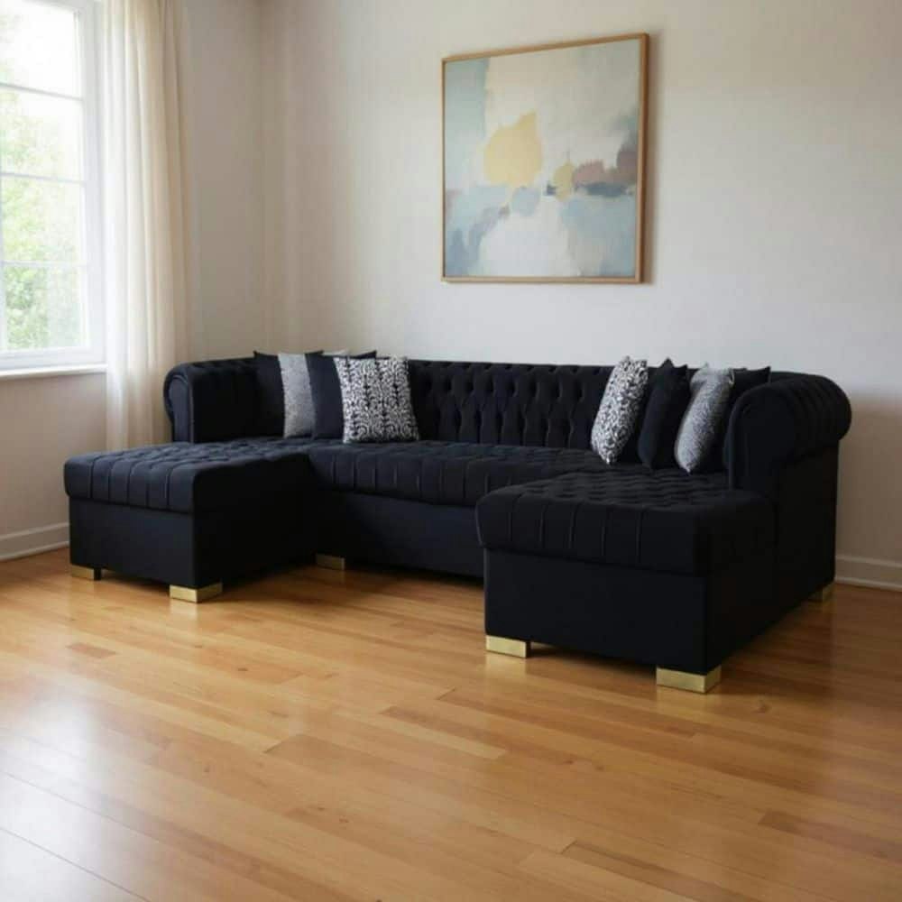 136-Inch Velvet U-Shaped Sectional Sofa: $4,579.99 136-Inch Velvet U-Shaped Sectional Sofa: $4,579.99