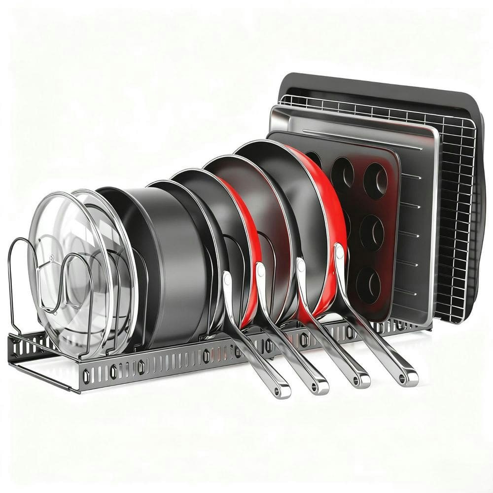 Adjustable Stainless Steel Under Cabinet Pot Rack Organizer: $71.82 Adjustable Stainless Steel Under Cabinet Pot Rack Organizer: $71.82