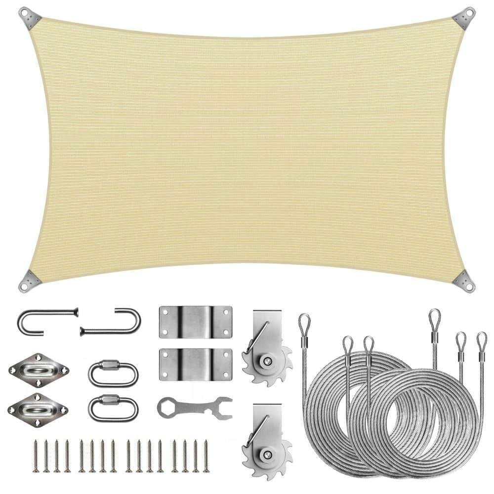Super Ring 12x16-Foot Sun Shade Sail with Winch Kit: $196 Super Ring 12x16-Foot Sun Shade Sail with Winch Kit: $196