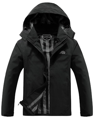 OTU Men's Lightweight Waterproof Hooded Rain Jacket for $20 + free shipping w/ Prime