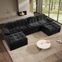 6-Piece U-Shaped Modular Sectional Sofa for $550 + free shipping