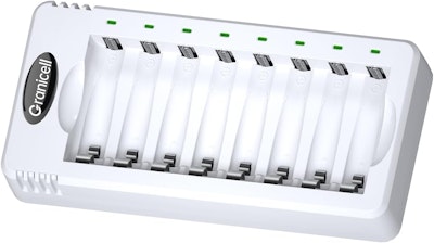 Granicell 8-Bay AA & AAA USB Battery Charger for $7 + free shipping w/ Prime