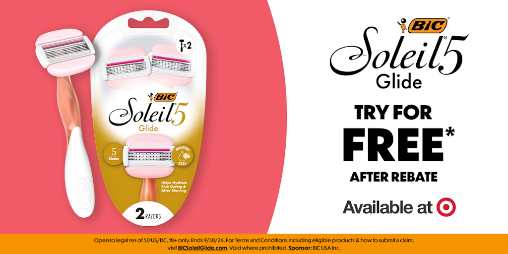 BIC Soleil 5 Glide Razor Rebate Offer at Target: Free