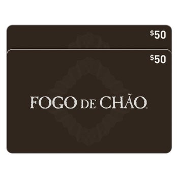 Two Fogo de Chao Brazilian Steakhouse $50 Gift Cards ($100 Value): $80 Two Fogo de Chao Brazilian Steakhouse $50 Gift Cards ($100 Value): $80