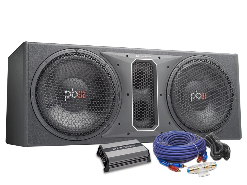 PowerBass Dual 12" Subwoofer System: $279