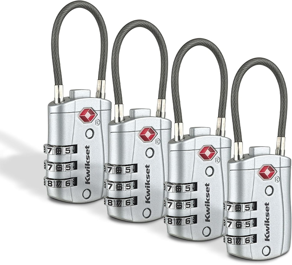 Kwikset TSA-Approved Combination Luggage Lock 4-Pack: $19 Kwikset TSA-Approved Combination Luggage Lock 4-Pack: $19