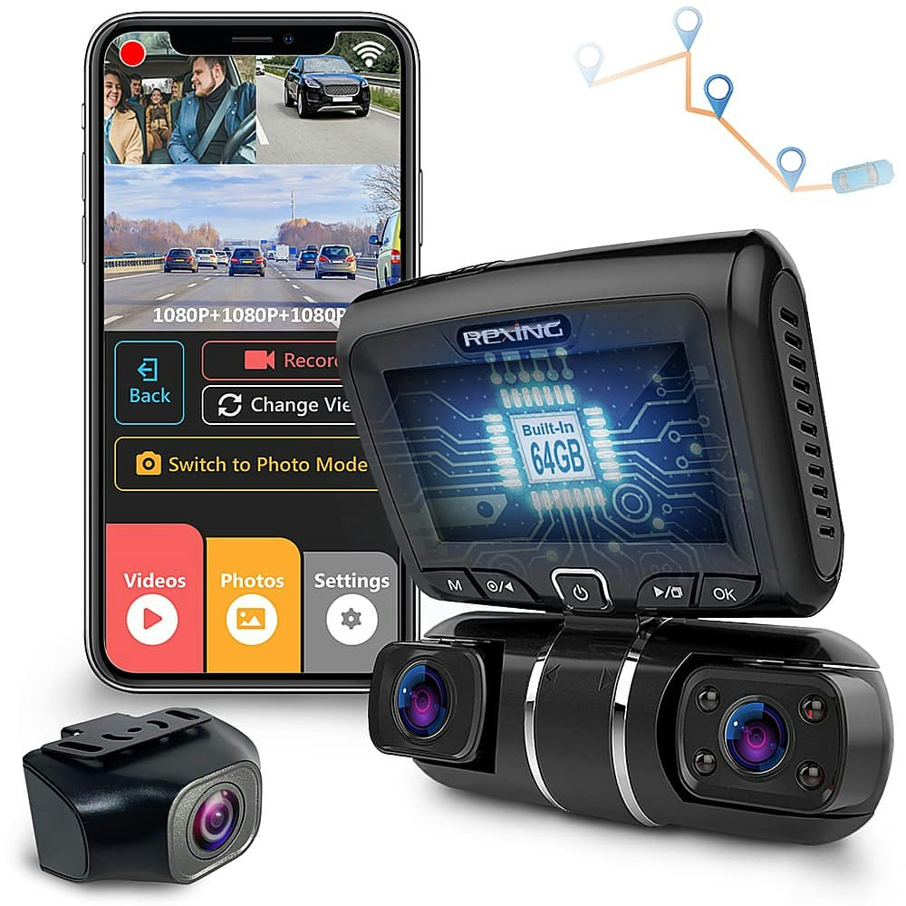 Rexing S1 Pro 1080p 3-Channel Wi-Fi Dash Cam: $259.99 Rexing S1 Pro 1080p 3-Channel Wi-Fi Dash Cam: $259.99
