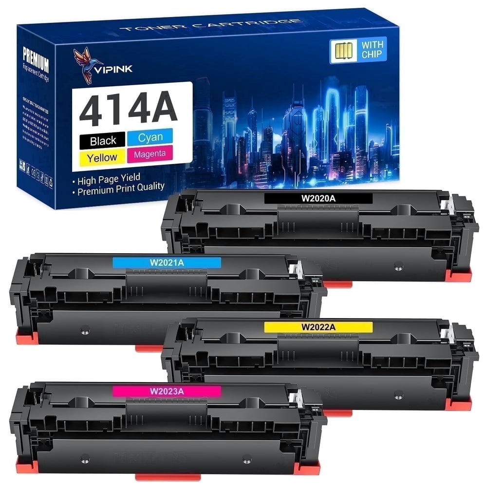 414A Toner Cartridge 4-Pack for HP Color LaserJet Pro Printers: $50.85