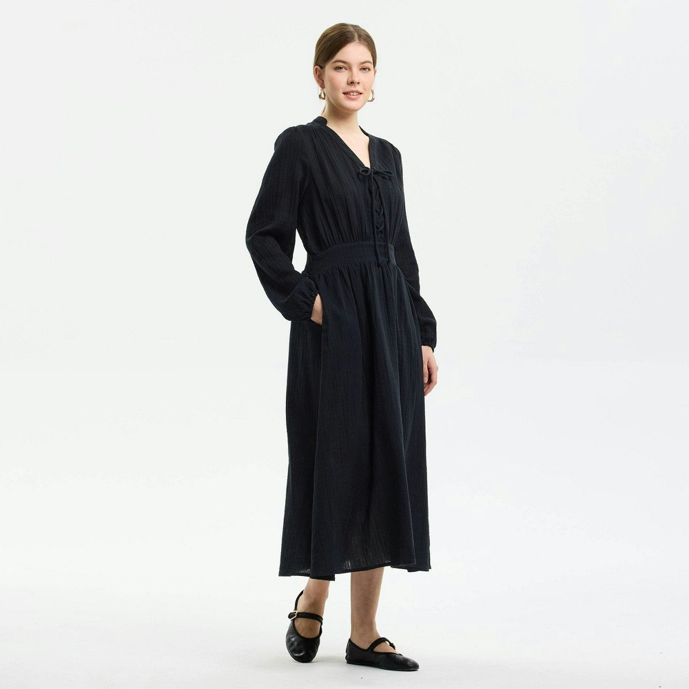Universal Thread Women's Puff Long Sleeve Maxi Dress: $45 Universal Thread Women's Puff Long Sleeve Maxi Dress: $45