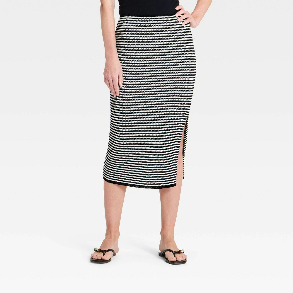 A New Day Women's Striped Sweater Midi Skirt: $30