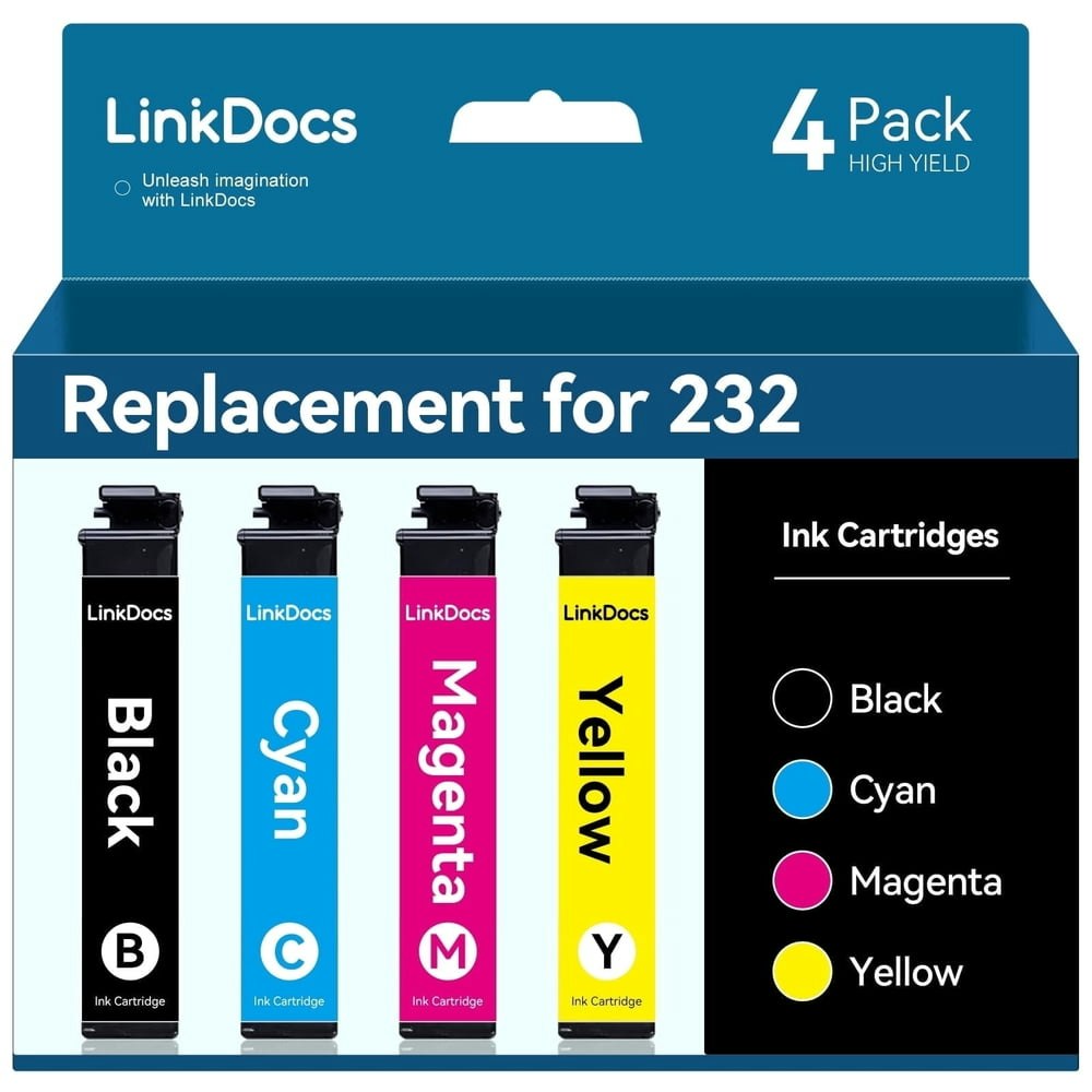 LinkDocs T232 Ink Cartridge Replacement 4-Pack: $18.78
