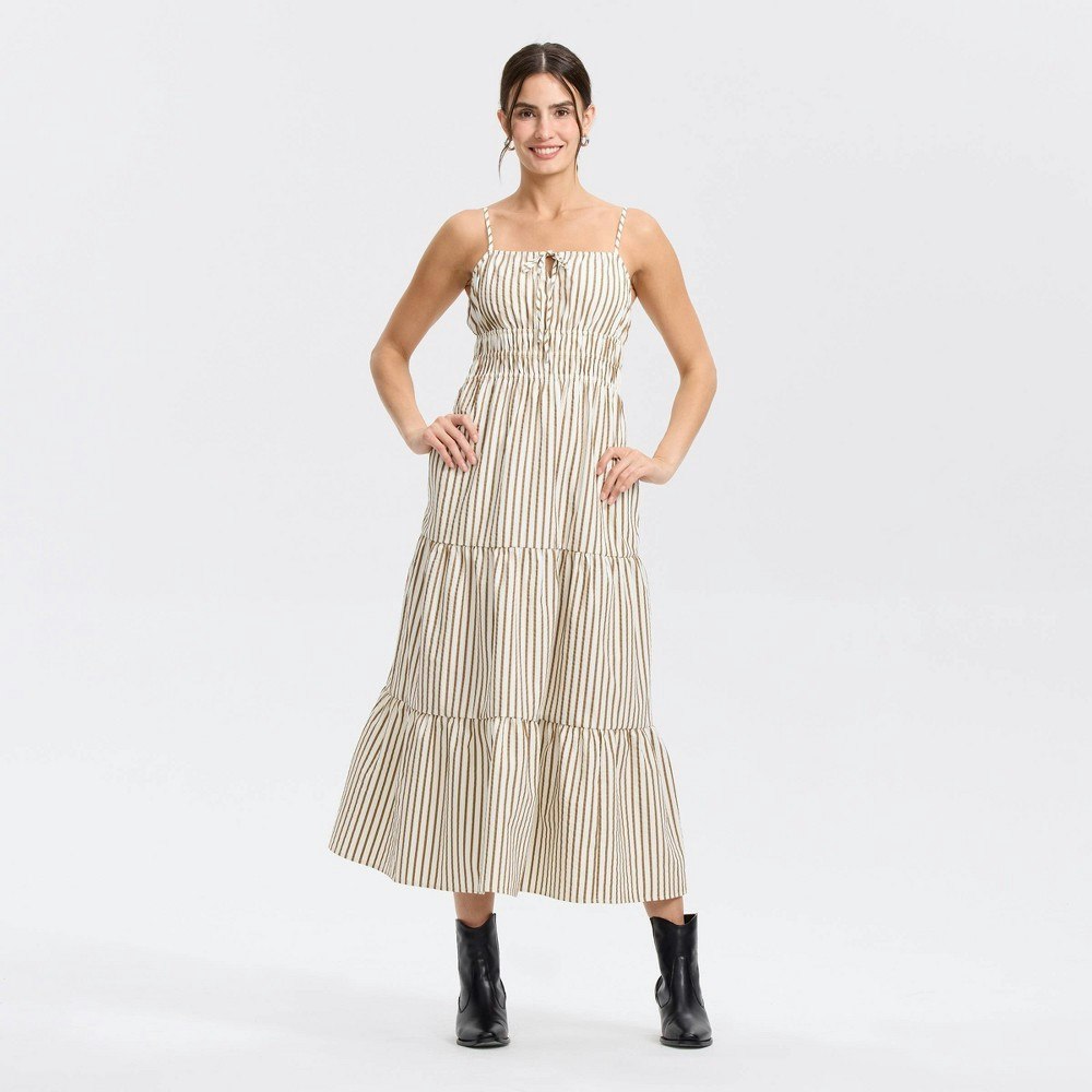 Universal Thread Women's Sleeveless Striped Midi A-Line Dress: $45