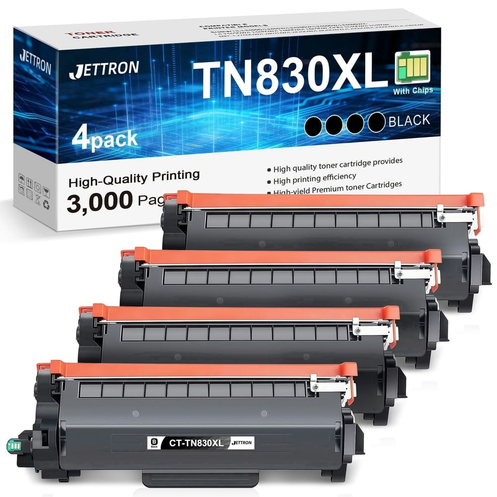 830XL Toner Cartridge 4-Pack for Brother Printers: $39.89