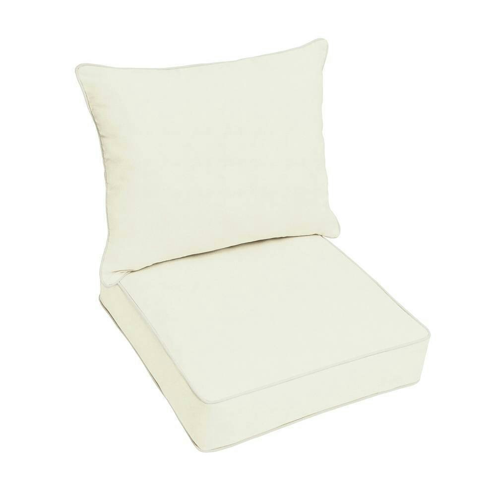 Sunbrella Canvas Outdoor Deep Seat Pillow and Cushion 2-Piece Set: $171.99