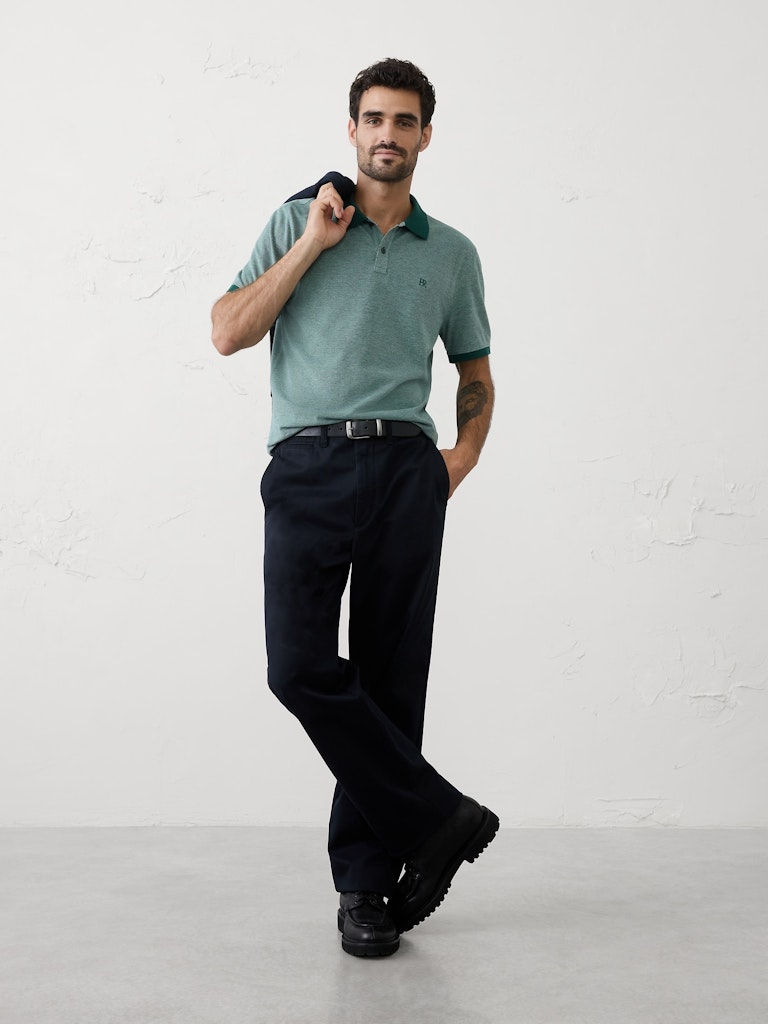 Standard-Fit Pique Polo: $25