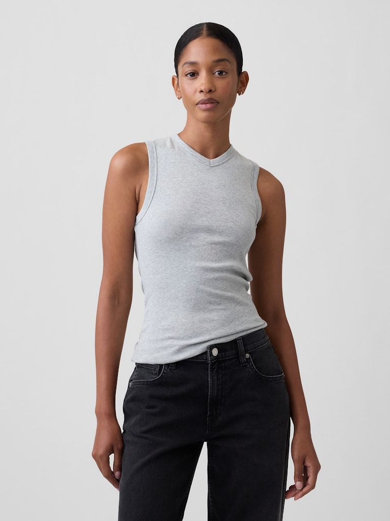 Ribbed High-Neck Tank Top: $24.99 Ribbed High-Neck Tank Top: $24.99