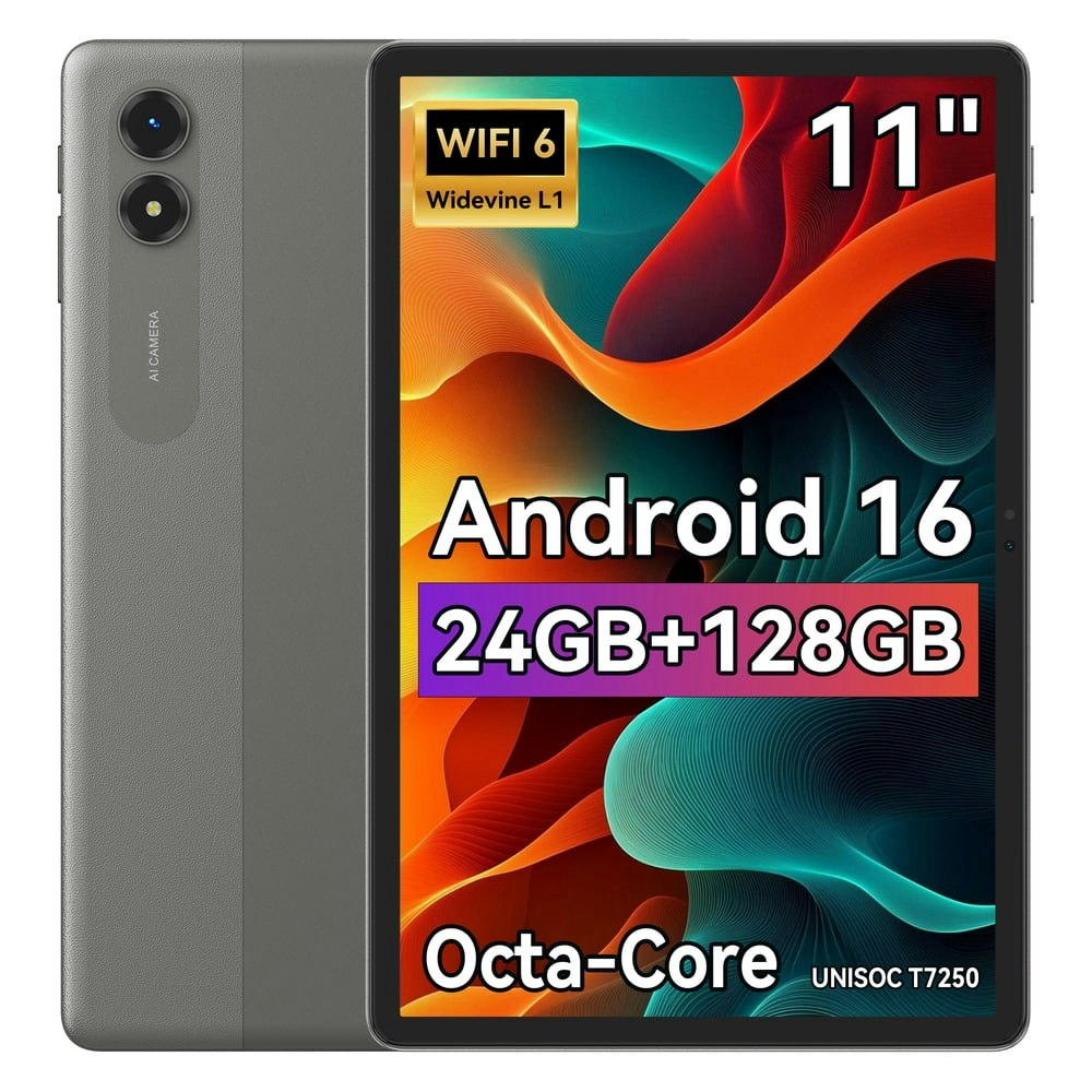 Blackview 11" 128GB Android 16 Tablet: $94.49