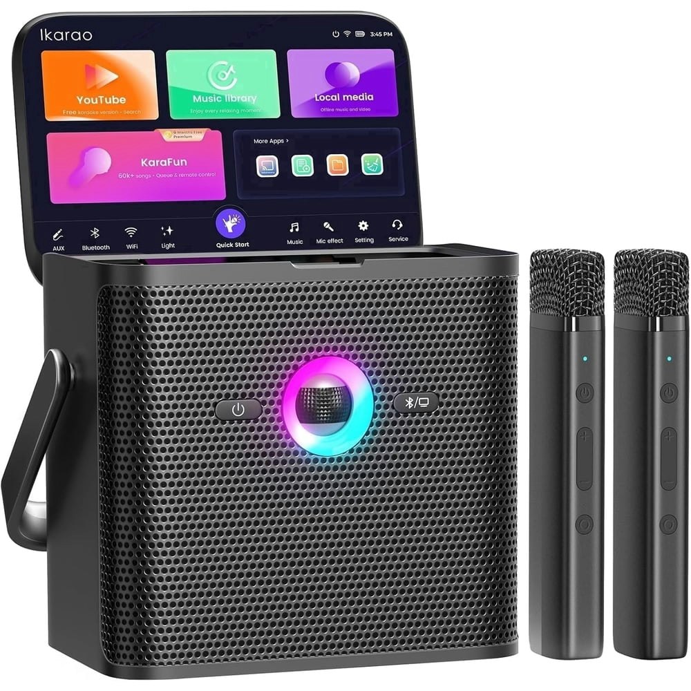 Ikarao Karaoke Machine with 2 Wireless Mics: $249.99
