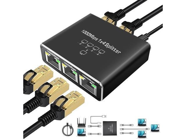 Gigabit Ethernet 1-to-4 Network Splitter: $33.13 Gigabit Ethernet 1-to-4 Network Splitter: $33.13