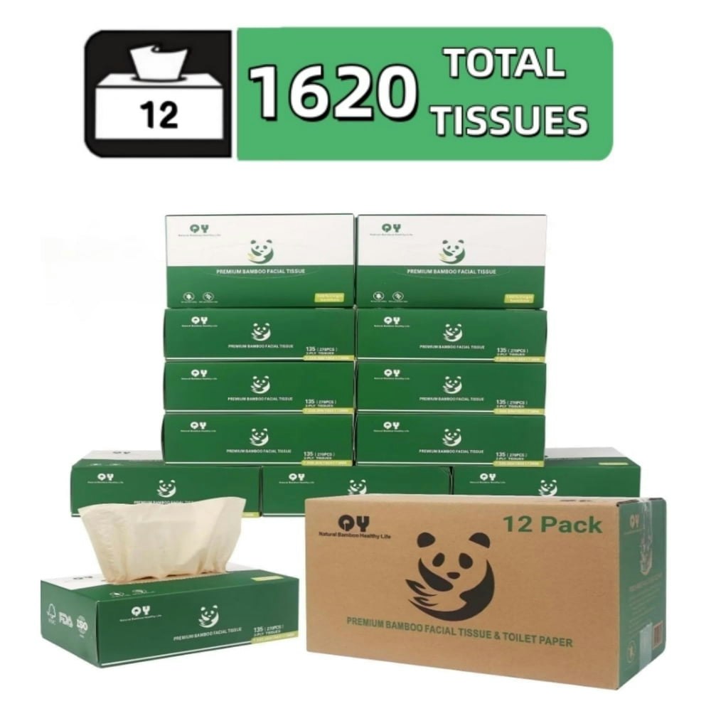 Qingya Premium Bamboo Facial Tissues 12-Pack: $25.98 Qingya Premium Bamboo Facial Tissues 12-Pack: $25.98