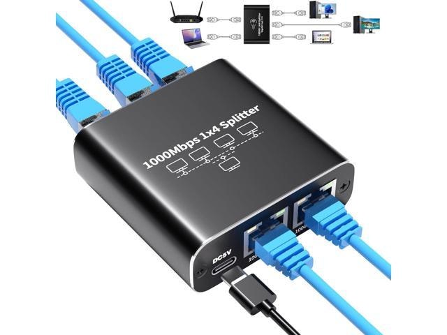 1,000Mbps RJ45 1-to-4 Ethernet Splitter: $24.89 1,000Mbps RJ45 1-to-4 Ethernet Splitter: $24.89