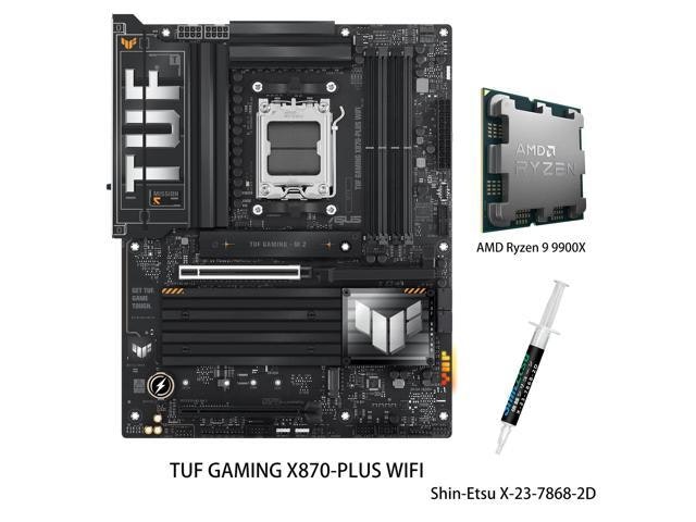Asus TUF Gaming X870-Plus Wi-Fi Motherboard and AMD Ryzen 9 9900X CPU Combo: $1,099.99