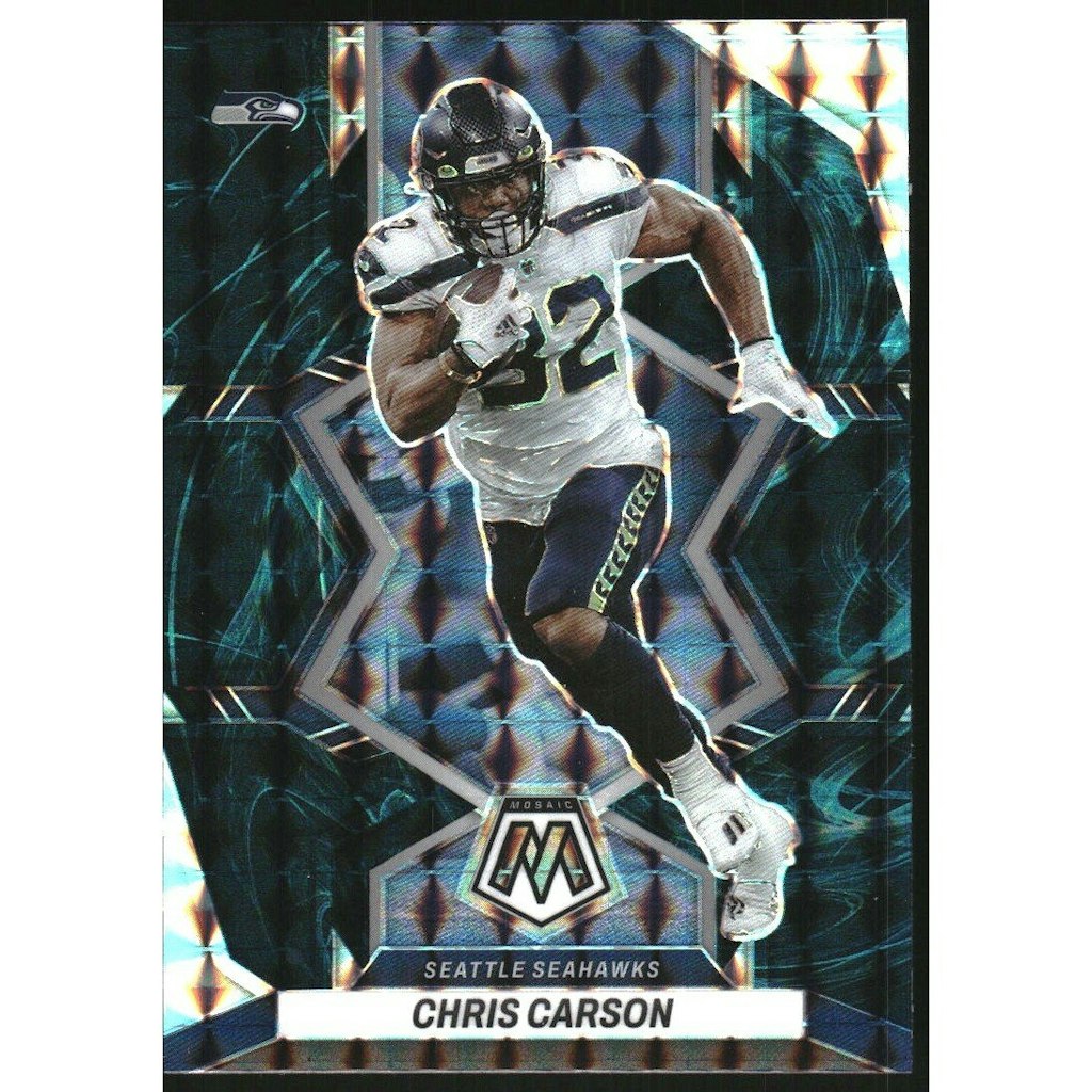 2022 Panini Mosaic Genesis Chris Carson #219 Trading Card: $22.50