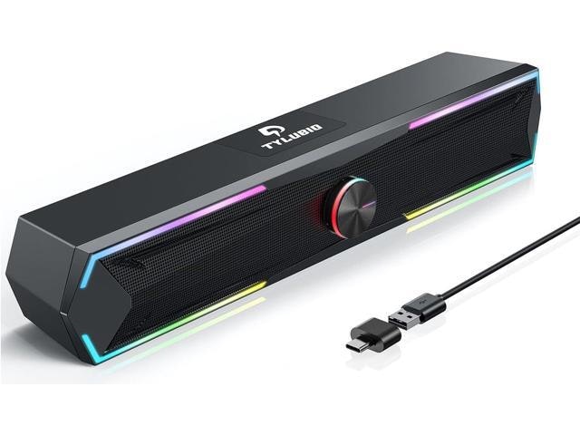Computer Sound Bar with Stereo Sound and LED Lighting: $33.09 Computer Sound Bar with Stereo Sound and LED Lighting: $33.09