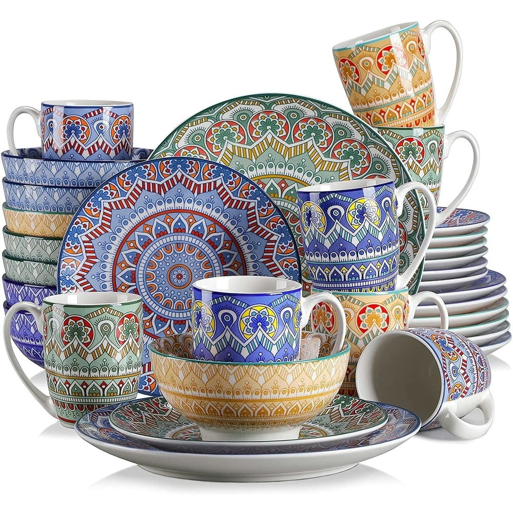 Vancasso Mandala 32-Piece Porcelain Dinnerware Set: $99.99 Vancasso Mandala 32-Piece Porcelain Dinnerware Set: $99.99
