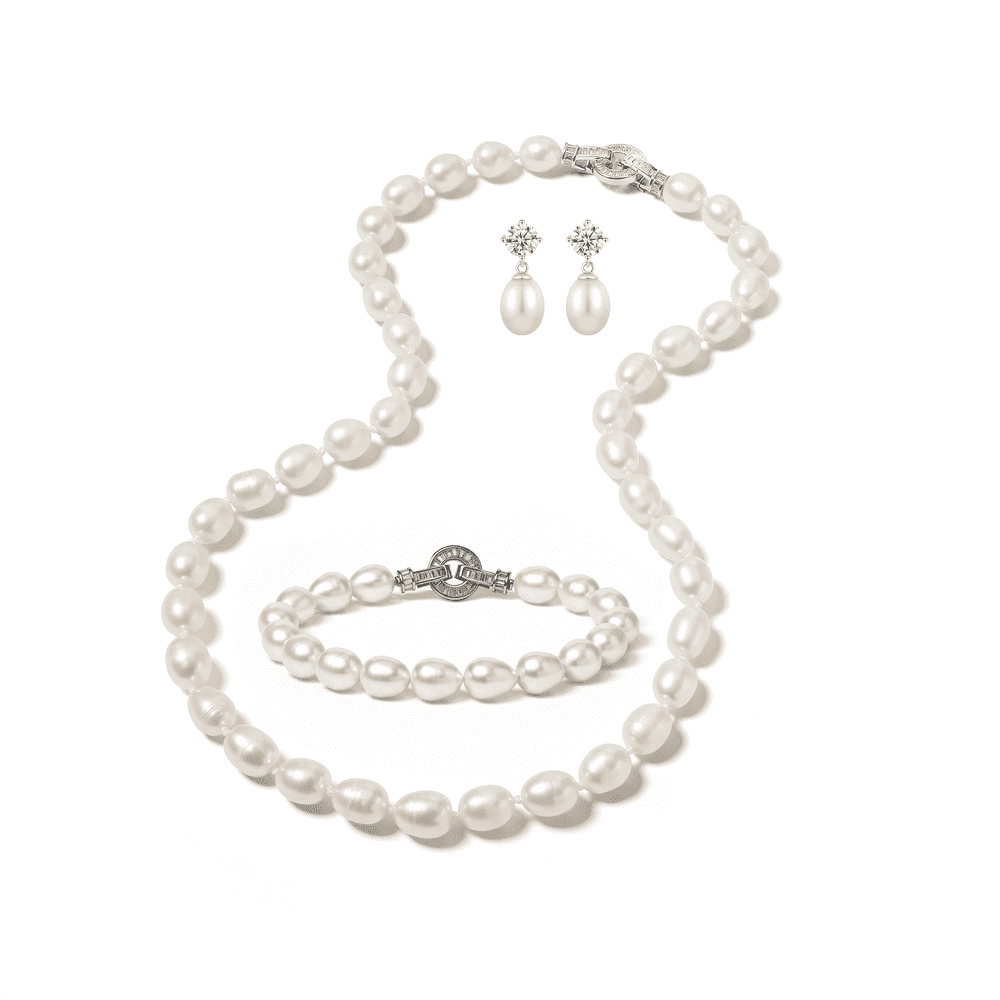 Yami 925 Sterling Silver Freshwater Pearl Jewelry Set: $53.45 Yami 925 Sterling Silver Freshwater Pearl Jewelry Set: $53.45