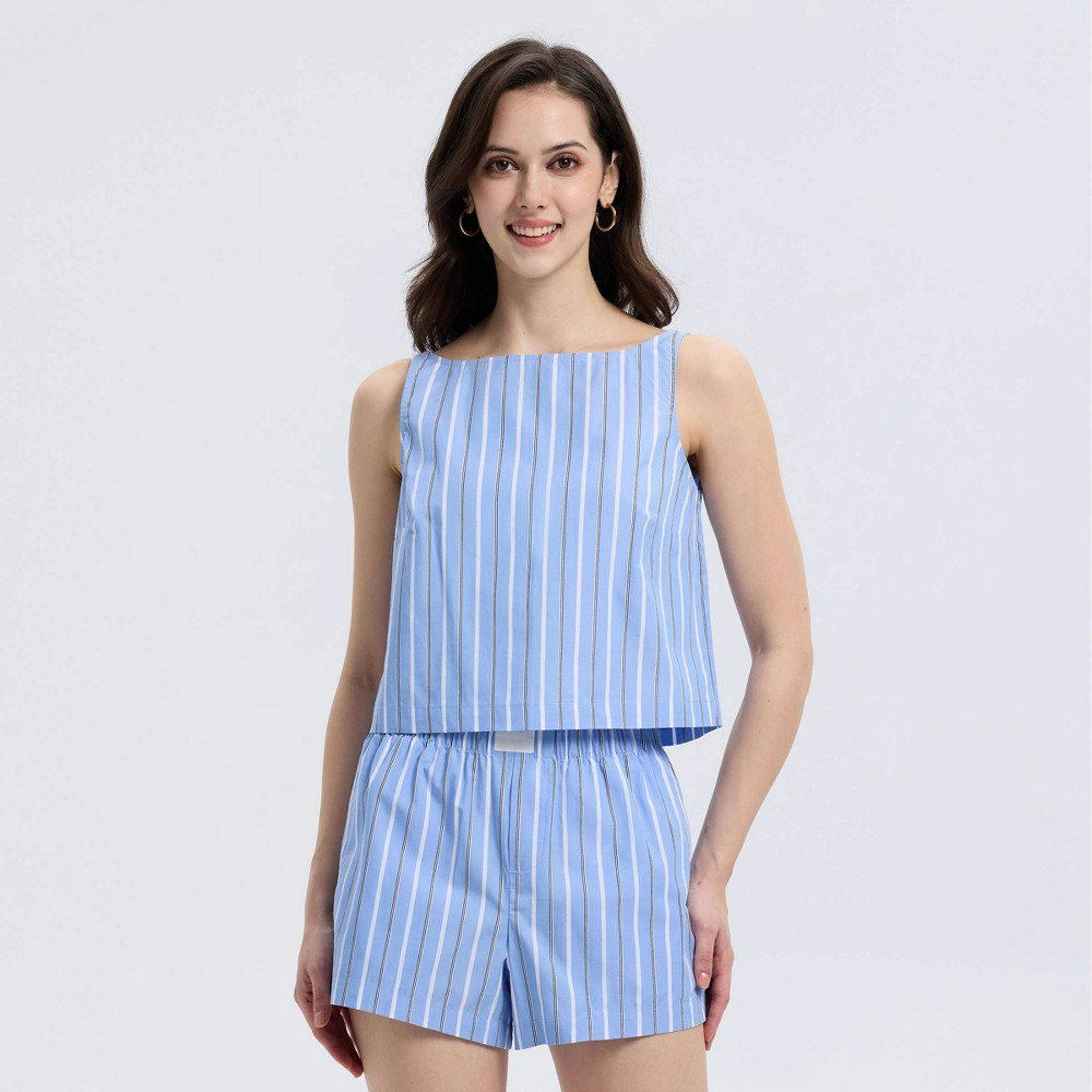 Women's Button-Back Woven Apron Top: $27 Women's Button-Back Woven Apron Top: $27