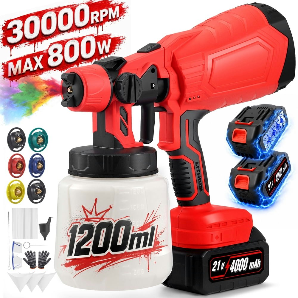 Reloive 800W Cordless Paint Sprayer with 2 Batteries: $54.15 Reloive 800W Cordless Paint Sprayer with 2 Batteries: $54.15