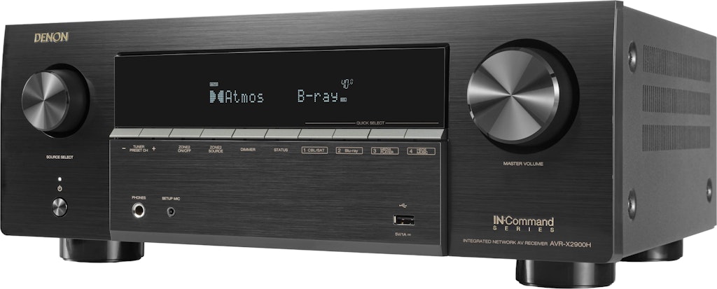 Denon AVR-X2900H 7.2-Channel 95W 8K Dolby Atmos AV Receiver: $1,349