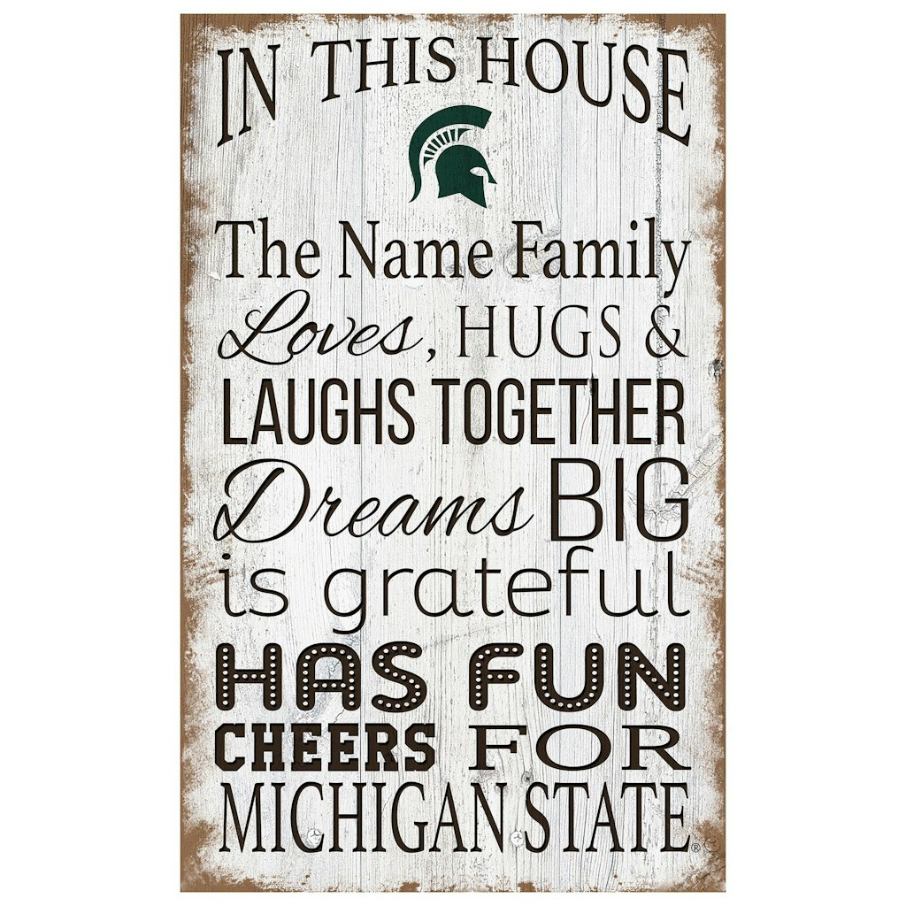 Michigan State Spartans 11" x 19" Personalized Sign: $54.99 Michigan State Spartans 11" x 19" Personalized Sign: $54.99