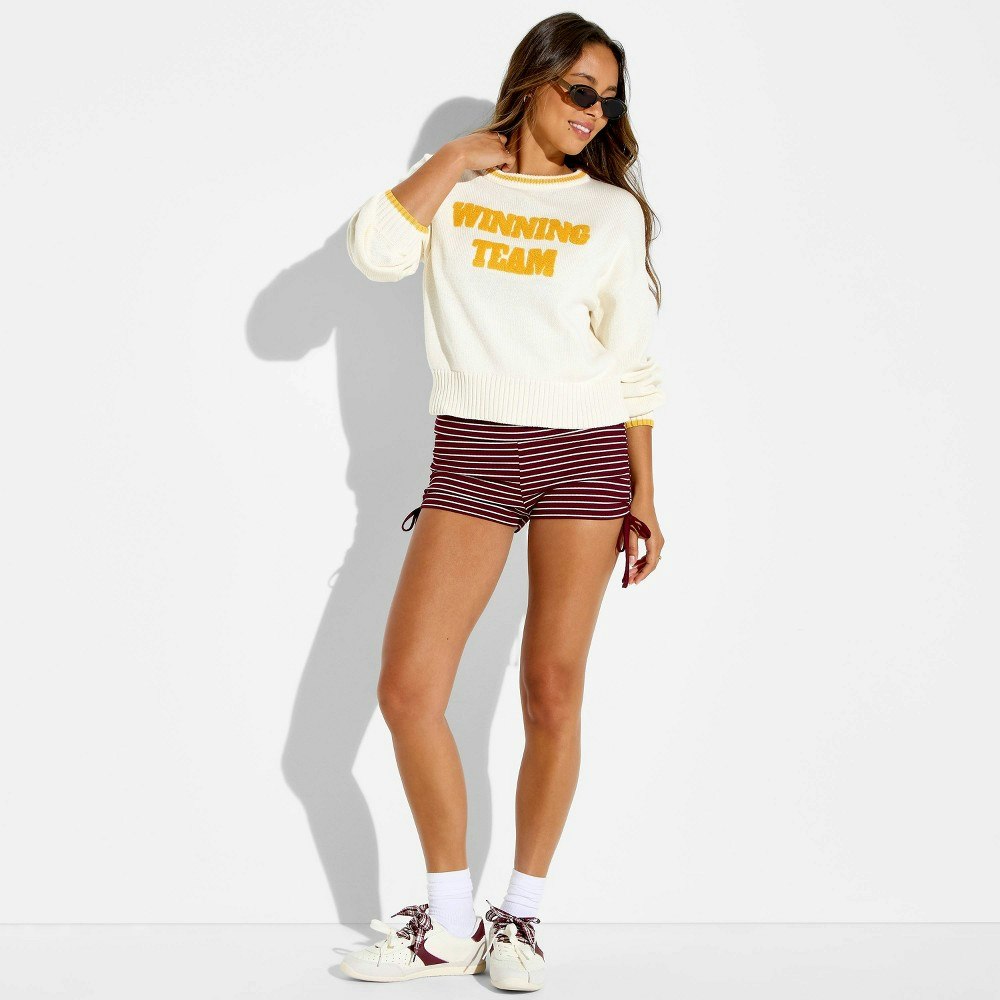 Women's Winning Team Long Sleeve Pullover Sweater: $35