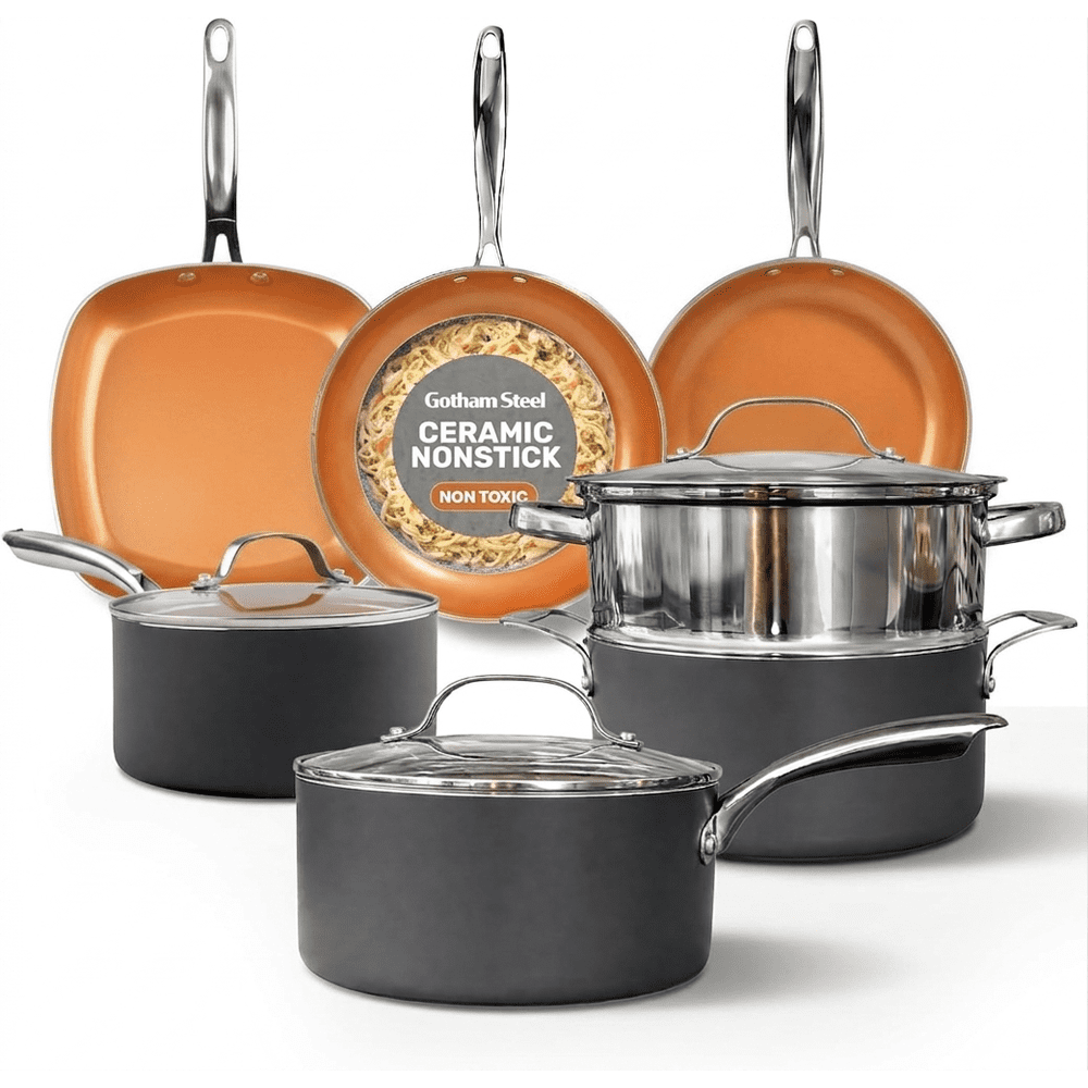 Gotham Steel 12-Piece Non-Stick Cookware Set: $79.20