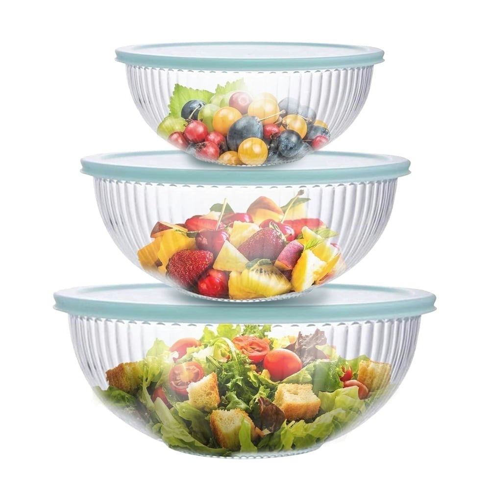 WhiteRhino 6-Piece Glass Mixing Bowl Set with Lids: $25.64 WhiteRhino 6-Piece Glass Mixing Bowl Set with Lids: $25.64