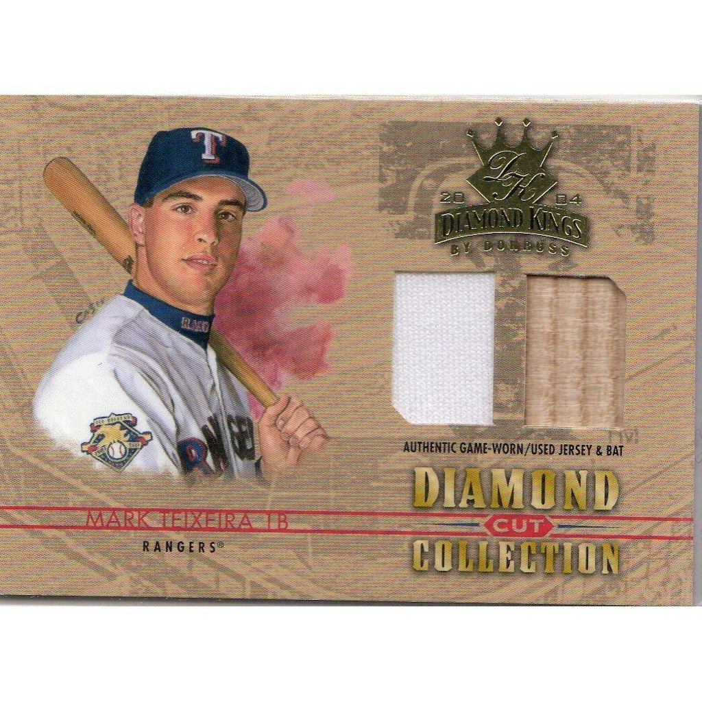 2004 Diamond Kings Mark Teixeira Diamond Cut Combos Bat and Jersey Card 25-Count: $28 2004 Diamond Kings Mark Teixeira Diamond Cut Combos Bat and Jersey Card 25-Count: $28