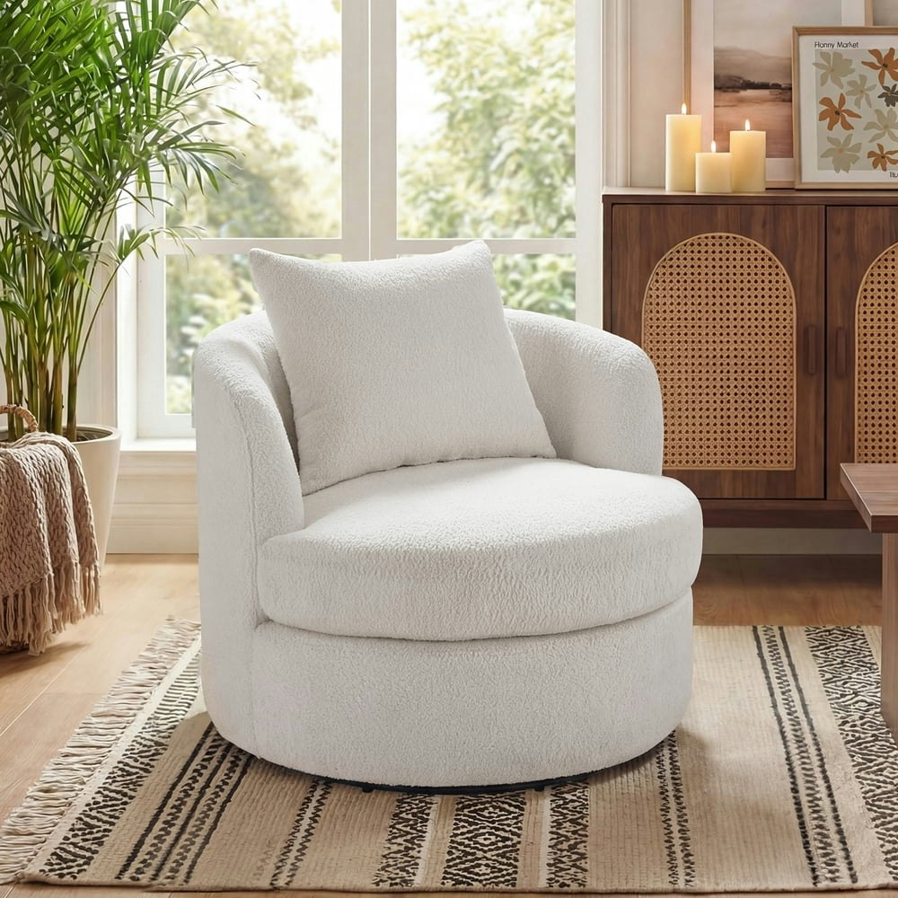 Ebello Swivel Barrel Accent Chair: $229.89