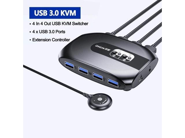 Unnlink USB 3.0 4-Port KVM Switch: $148.76 Unnlink USB 3.0 4-Port KVM Switch: $148.76